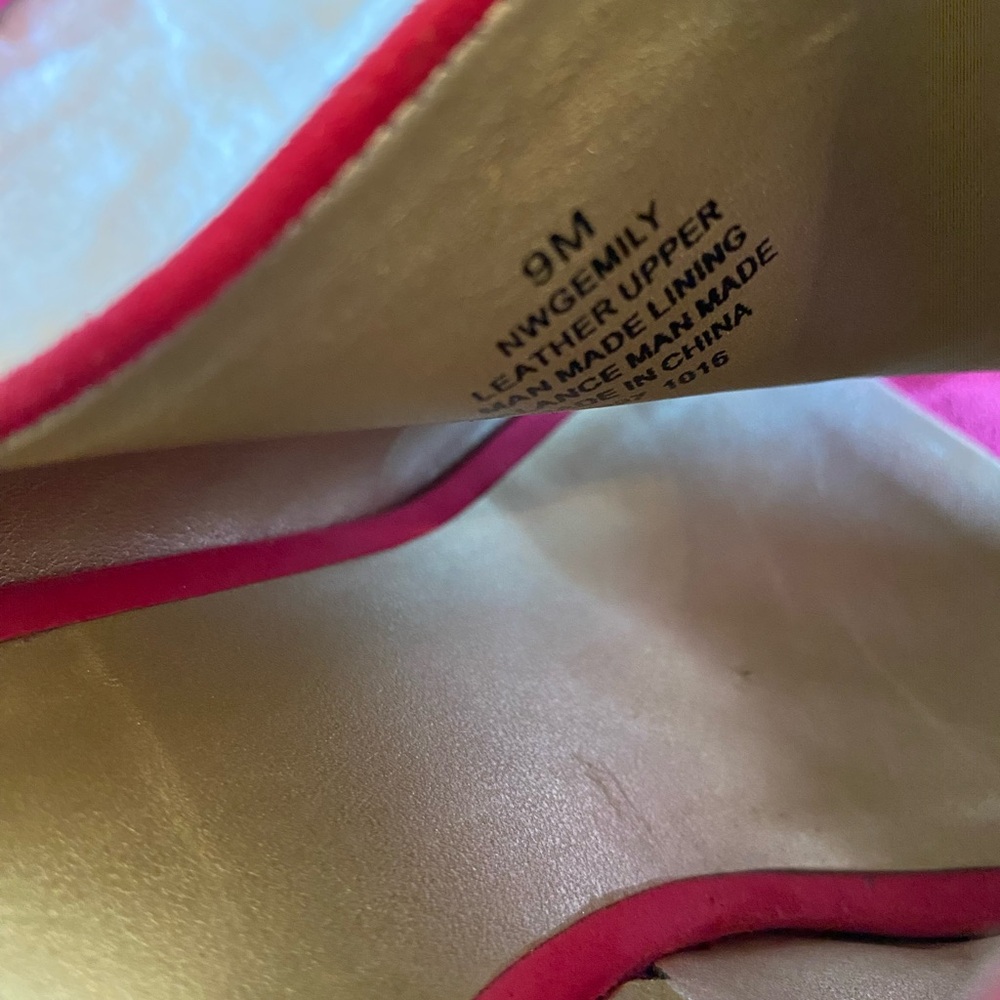 Nine West Fuchsia Suede Mules - Picture 7 of 9